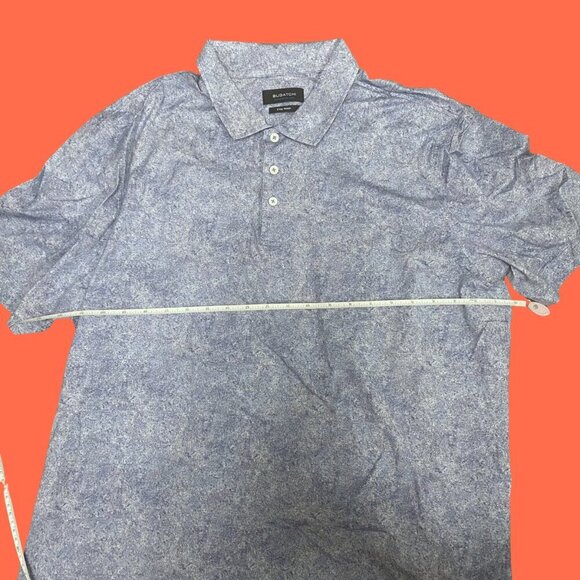 🌊 Bugatchi OoohCotton Tech 8-Way Stretch Polo Shirt – Sky Blue Textured - Picture 4 of 7